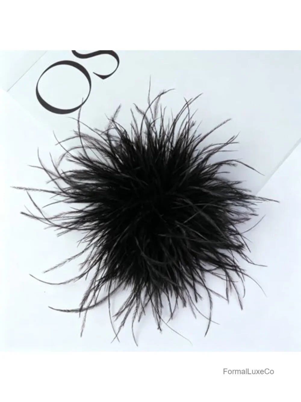 Large Fluffy Ostrich Feather Brooch Pin Floral Corsage for Women Wedding Party